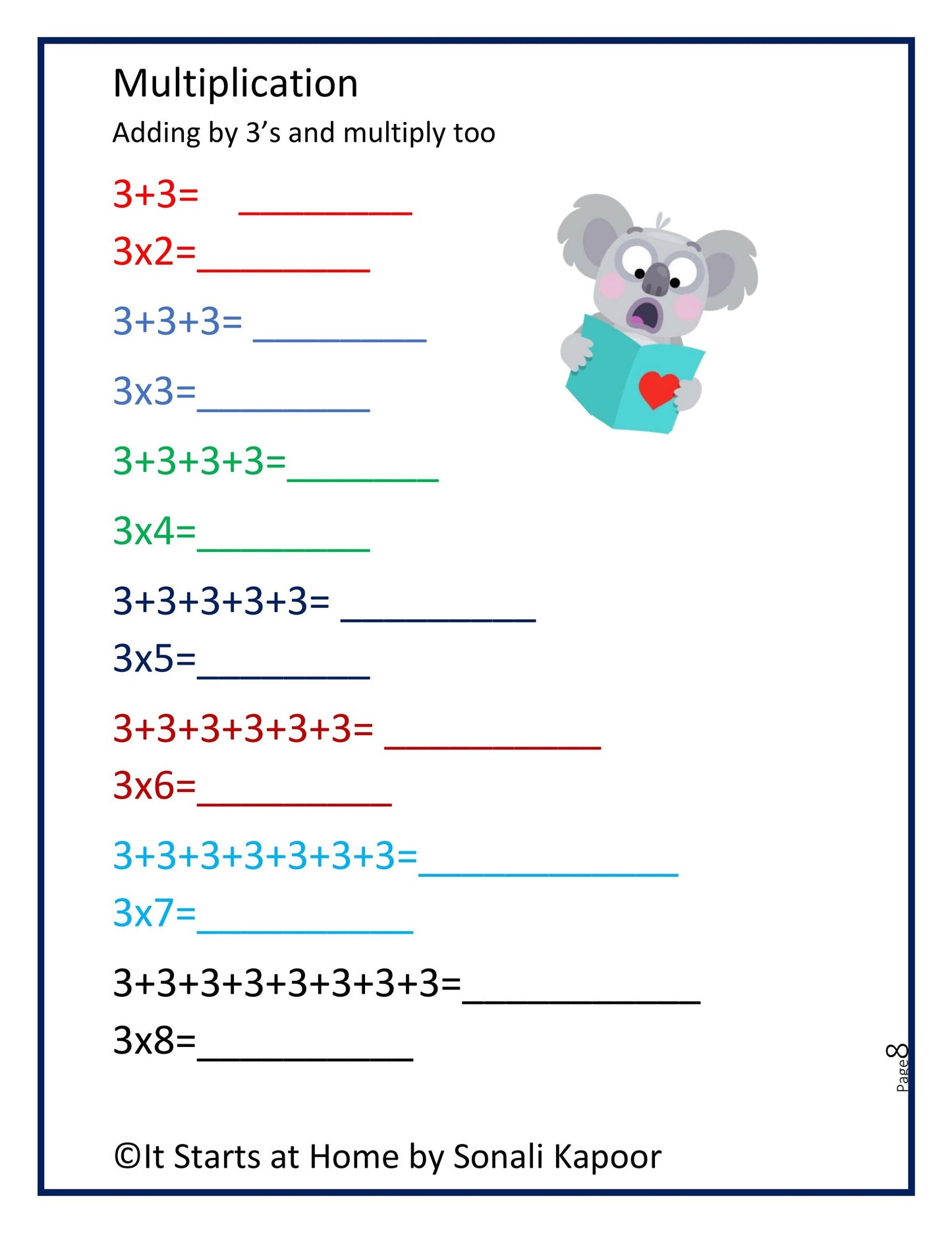 Multiplication bundle - unit 1 to 5