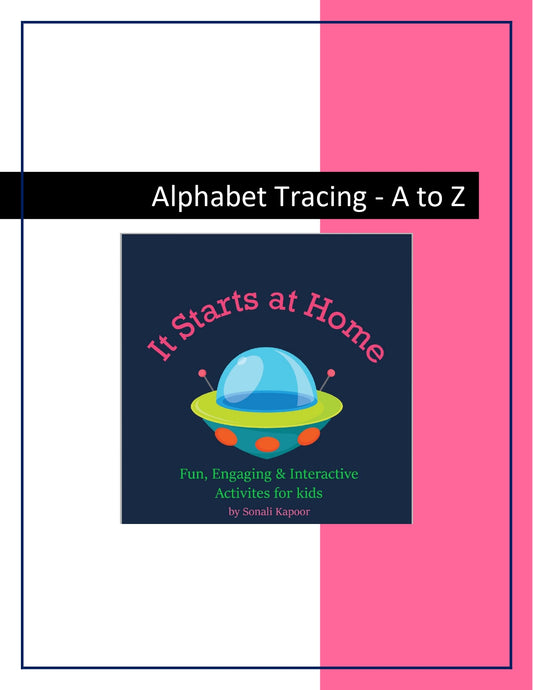 Alphabet A to Z tracing