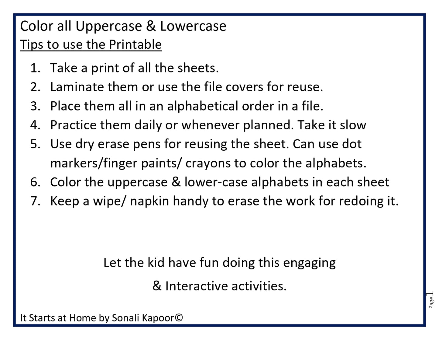 Dot Color the Alphabets