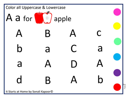 Dot Color the Alphabets