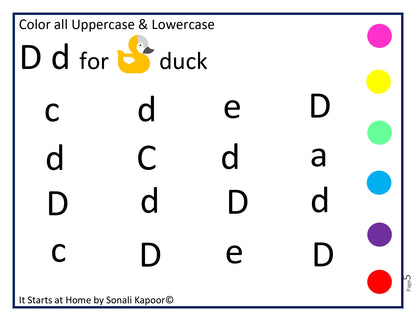 Dot Color the Alphabets