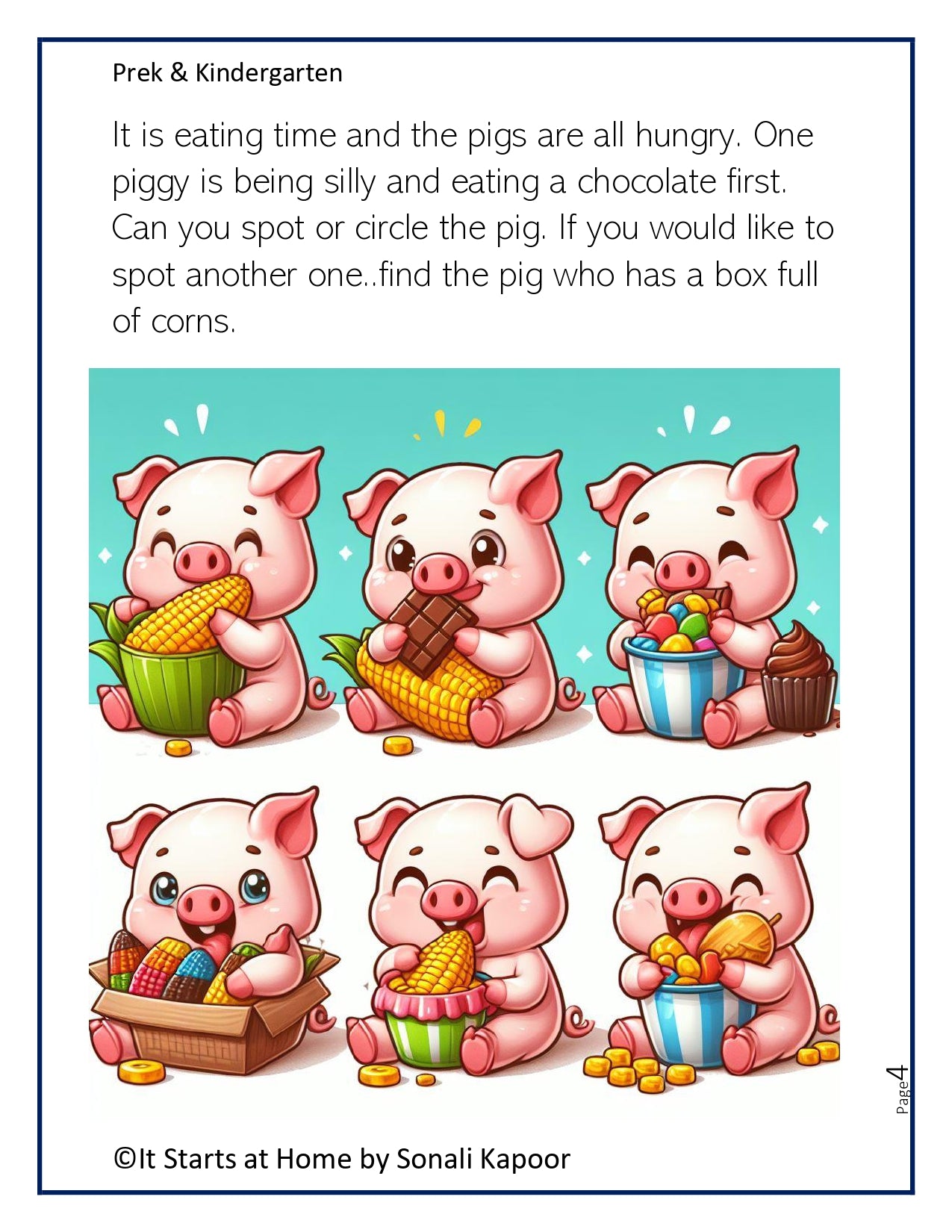 Prek - Kindergarten Activity - Look at the images