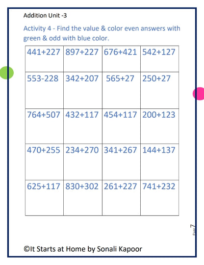 Addition Unit 3
