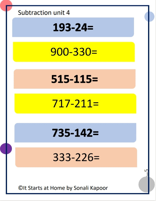 Subtraction Unit 4