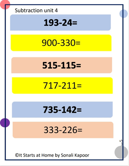 Subtraction Unit 4
