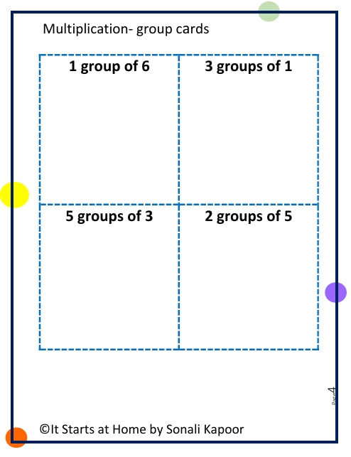 Multiplication Flash cards set of 3