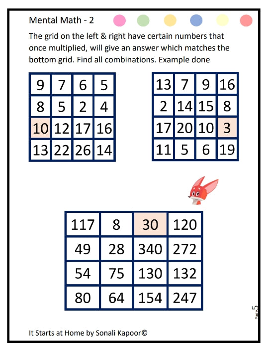 Mental Math Bundle Unit 1 to 4