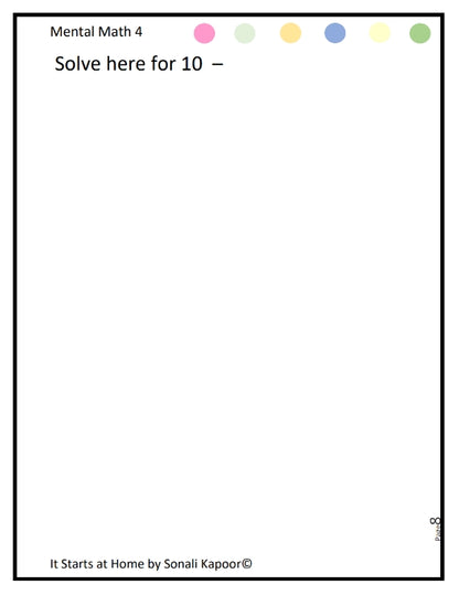 Mental Math Unit 4