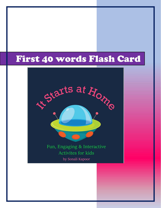First 40 words Flash Cards