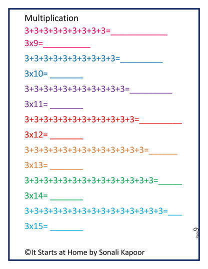 Multiplication bundle - unit 1 to 5