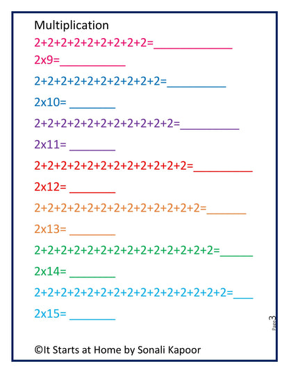 Multiplication bundle - unit 1 to 5