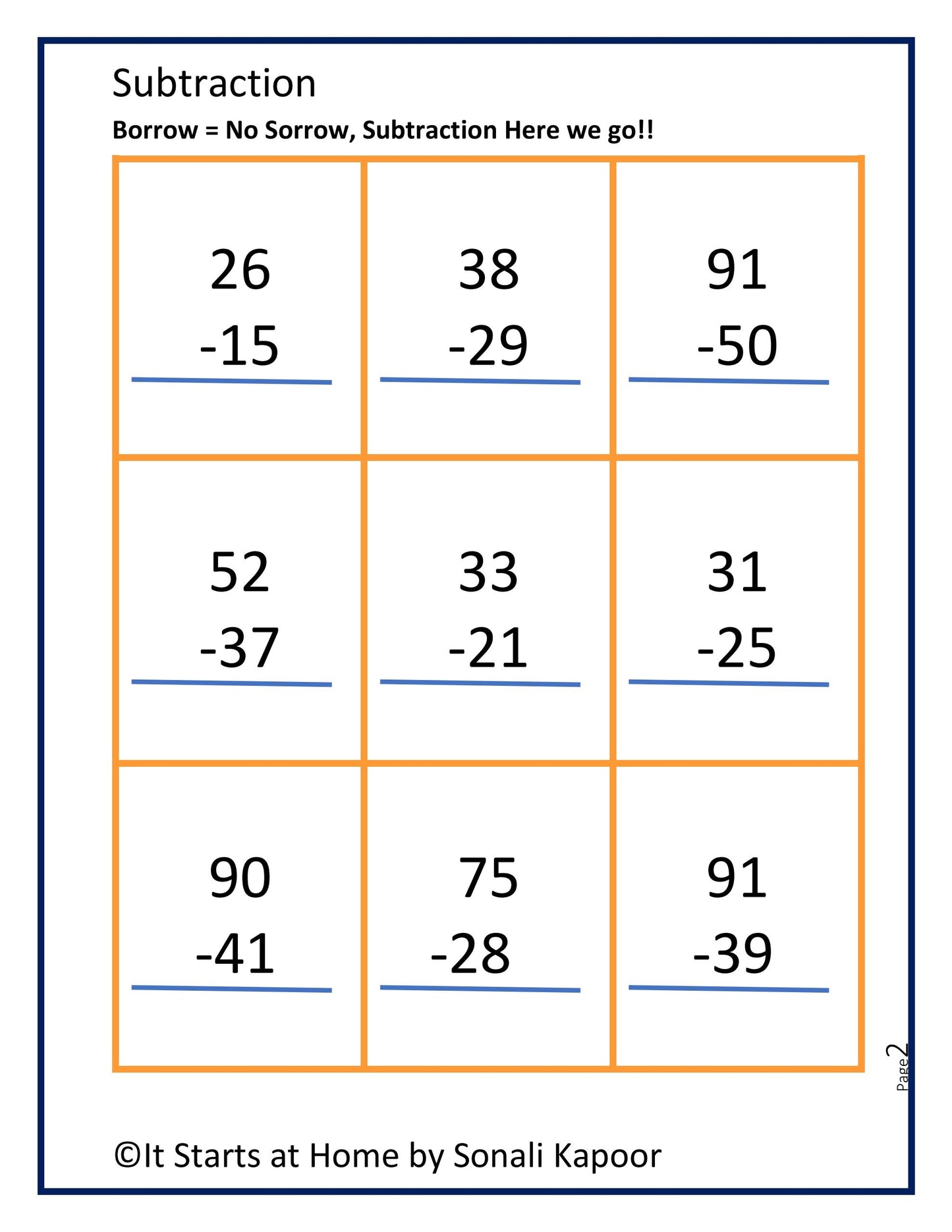 Subtraction bundle- Unit 1 to 4
