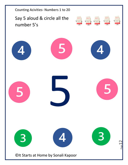 Counting Activities - 1 to 20- Bundle
