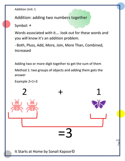 Addition bundle- unit 1 to 4