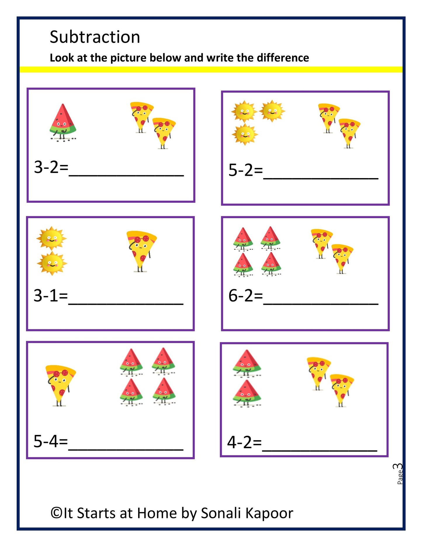 Subtraction bundle- Unit 1 to 4