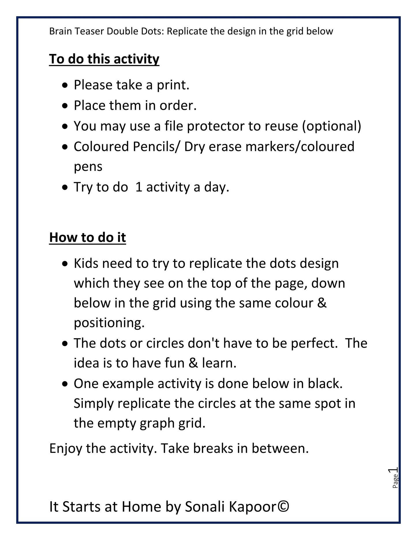 Brain Teaser - Double dots