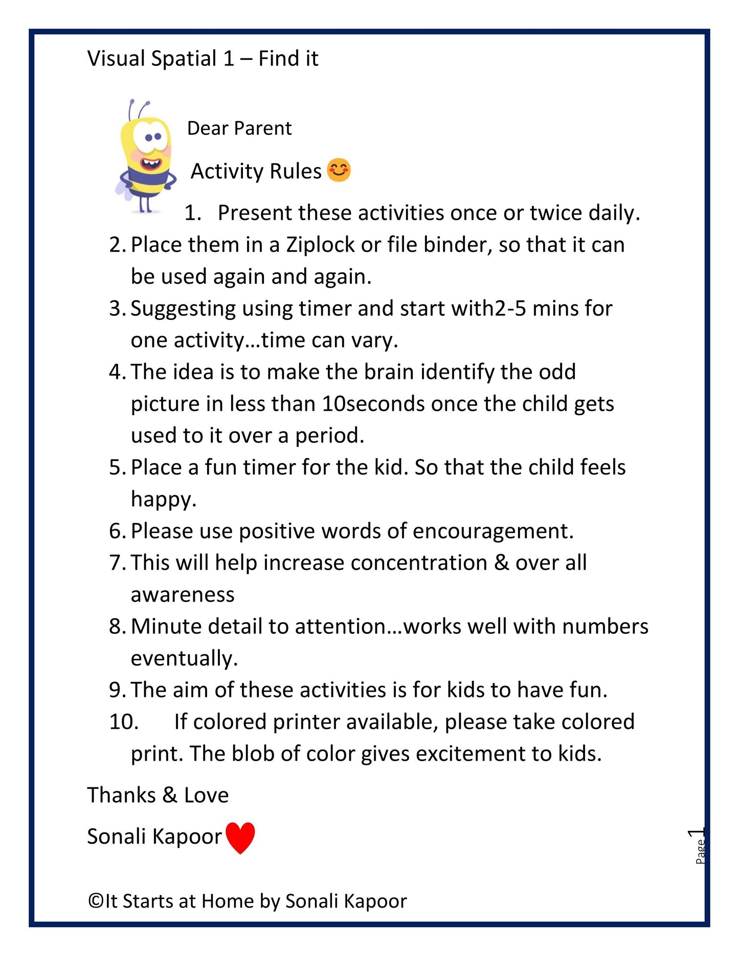 Brain Teaser- Visual Spatial - find it