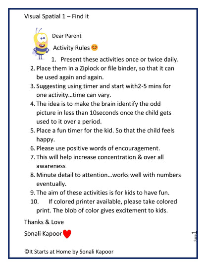 Brain Teaser- Visual Spatial - find it